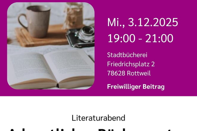 Literaturabend: Adventlicher Büchergarten